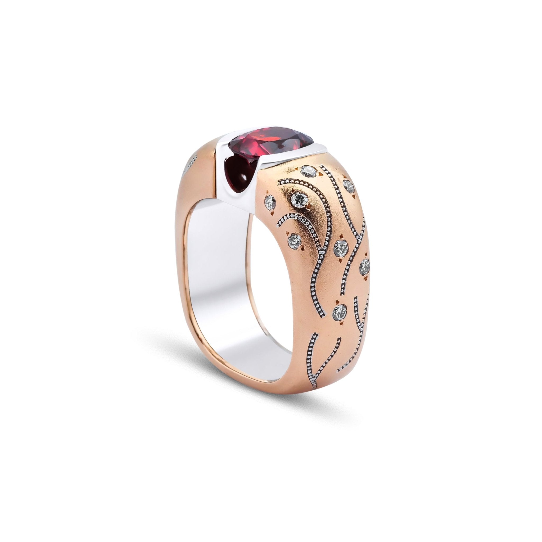 1.60 Karat Fire Garnet Taşlı Pırlantalı Özel Tasarım Yüzük ( Extraordinary ) - RNF0700 | Ronaff Pırlanta | Tektaş Yüzük, Pırlanta Yüzük, Kolye, Küpe