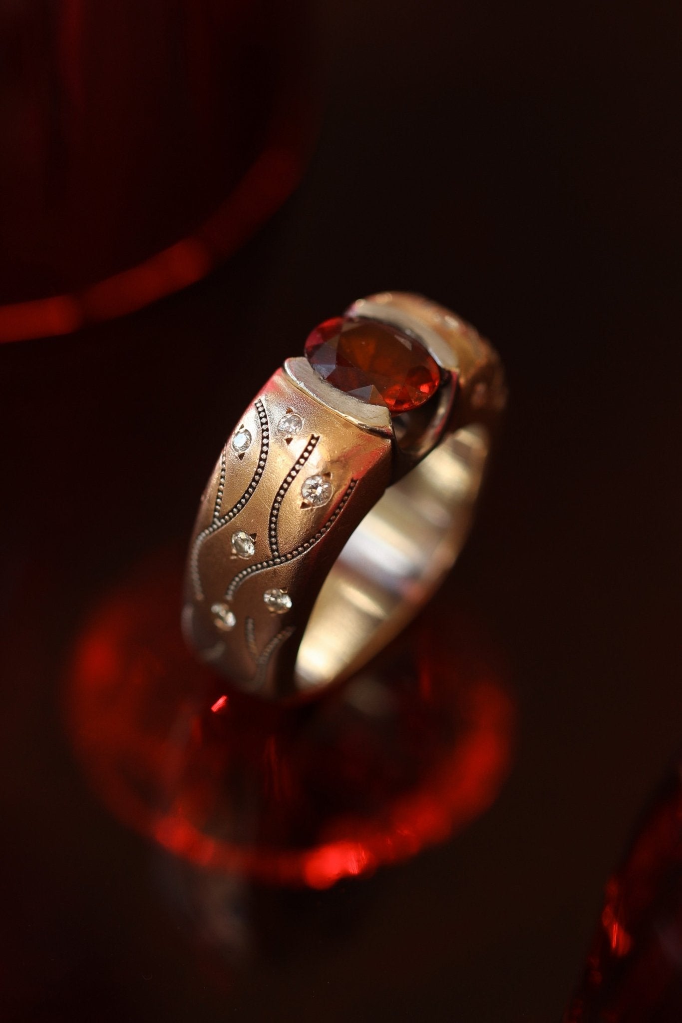 1.60 Karat Fire Garnet Taşlı Pırlantalı Özel Tasarım Yüzük ( Extraordinary ) - RNF0700 | Ronaff Pırlanta | Tektaş Yüzük, Pırlanta Yüzük, Kolye, Küpe
