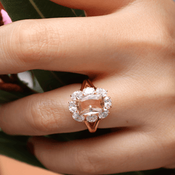 6.88 Karat Oval Morganit&1.60 Karat Oval Pırlanta Özel Tasarım Anturaj Yüzük - RNF0844 | Ronaff Pırlanta | Tektaş Yüzük, Pırlanta Yüzük, Kolye, Küpe
