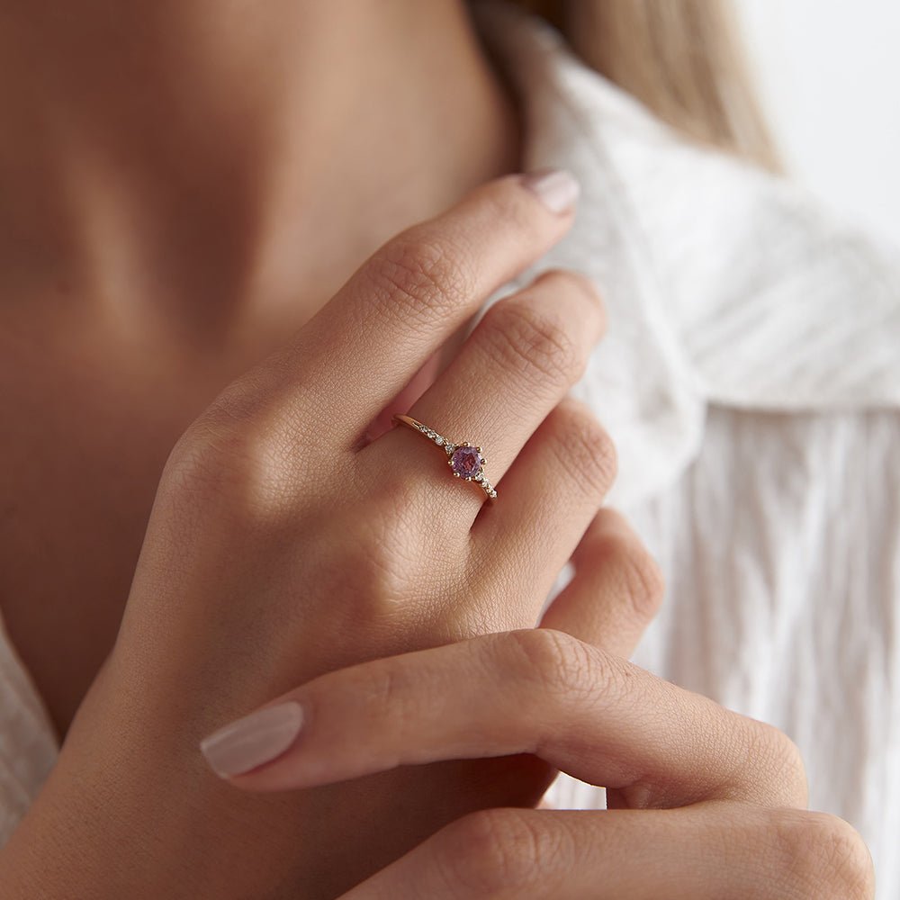 0.40 Karat Pembe Safir & 0.07 Pırlantalı Tasarım Yüzük - RNF0823 | Ronaff Pırlanta | Tektaş Yüzük, Pırlanta Yüzük, Kolye, Küpe