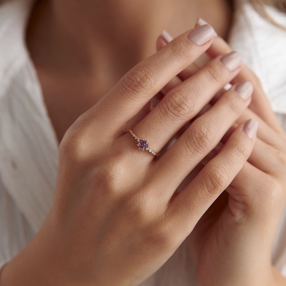 0.40 Karat Pembe Safir & 0.07 Pırlantalı Tasarım Yüzük - RNF0823 | Ronaff Pırlanta | Tektaş Yüzük, Pırlanta Yüzük, Kolye, Küpe