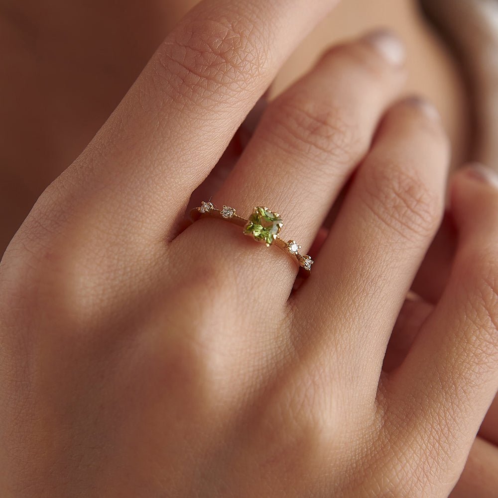 0.42 Karat Prenses Kesim Peridot Pırlantalı Yüzük - RNF0244 | Ronaff Pırlanta | Tektaş Yüzük, Pırlanta Yüzük, Kolye, Küpe