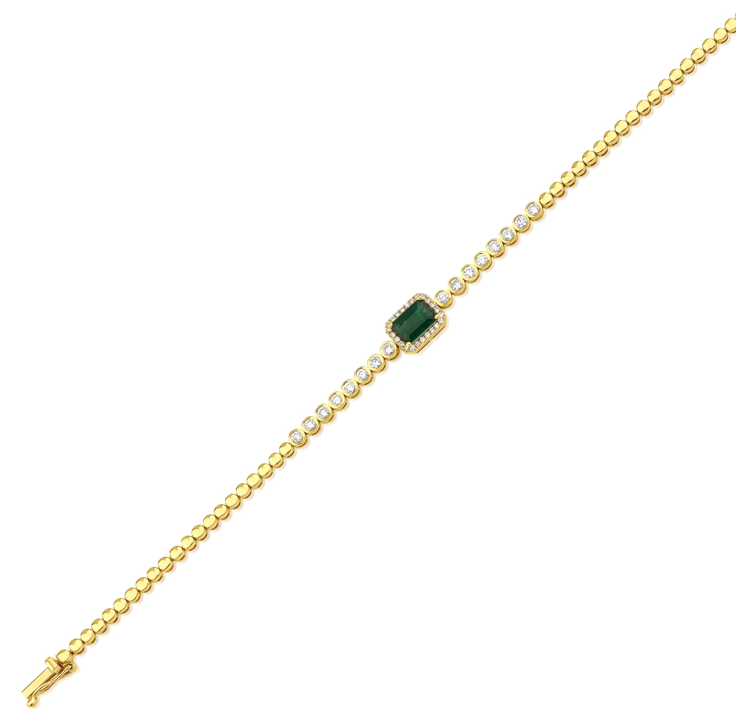 3.00 ct Zümrüt Pırlantalı Özel Tasarım Bileklik - RNF0676 | Ronaff Pırlanta | Tektaş Yüzük, Pırlanta Yüzük, Kolye, Küpe